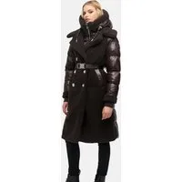 Navahoo Wintermantel Kuscheltraum 14 Modischer Damen Plüschmantel aus angesagtem Materialmix