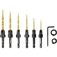 FRITZFURT Holzbohrer Holz-Fräsbohrer-Set 8teilig 4 mm, 6 mm, 8 mm, 10 mm, 12 mm, 14 mm