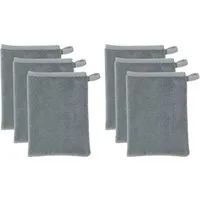 Erwin Müller Waschhandschuh Abschminkhandschuh 6er-Pack, Microfaser, Microfaser Uni