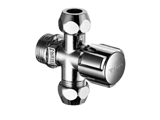 Schell Eckventil COMFORT 1/2"chrom mit zwei 3/8" Abgängen 049910699