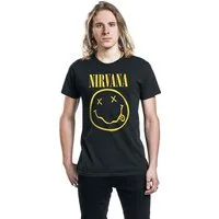 Nirvana Print-Shirt NIRVANA T-SHIRT Herren grau oder Schwarz L XL XXL