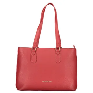 Mario Valentino Rosso Polyurethan Damenhandtasche mit Reißverschluss und Fächern