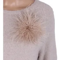 MIRROSI Brosche Edler Federbrosche, Feder-Anstecker im Boho-Vintage Stil, Ausgestattet mit Clip und Anstecknadel für sicheren Halt