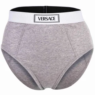 Versace Highleg Rib - Cotton Rib Elastic Canet Slip