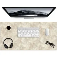 MuchoWow Gaming Mauspad Beige - Reliefstruktur - Naturstein (1-St), Gaming Mauspad XXL, Schreibtischunterlage, Desk Mat Groß, 80x40 cm