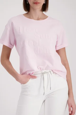 monari - Sweatshirt mit toniger Schrift french rose - Gr. - 38