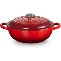 LE CREUSET Bräter Stew Pot Signature rund kirschrot 22cm, Emailliertes Gusseisen