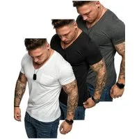 Amaci&Sons T-Shirt 3. PATERSON Herren T-Shirts 3er-Pack (3er-Pack) Herren Basic Oversize T-Shirt mit V-Ausschnitt