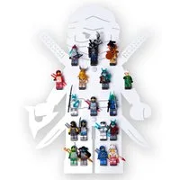 moin minis Wandregal moin minis Ninja Weiß Kinderzimmer Regal für 18 Minifiguren