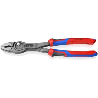KNIPEX TwinGrip Front- und Seitengreifzange mit Comfort-Griffen grau atramentiert 250 mm - 8202250