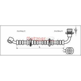 Metzger Bremsschlauch vorne links Suzuki Grand Vitara 1 Vitara X-90