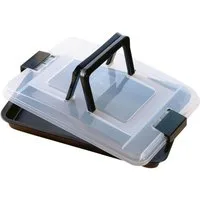 Kaiser Backformen Kuchenblech KAISER Brat- und Backform Backblech mit Deckel und klappbarem Griff 42, Stahl