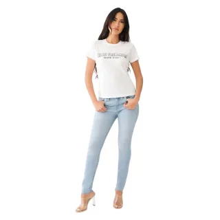 True Religion - T-Shirt für Damen, Rundhalsausschnitt, Schmal (Aufgehelltes Weiß)