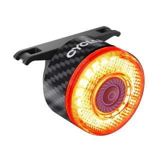 CYCLAMI CY120 Smart Brake Bicycle Taillight Auto Start/Stop Brake Sensing Bike Rear Light Vibration Wake-Up Carbon Water