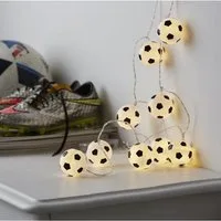 STAR TRADING LED-Lichterkette Funlight Fußball warmweiß, 15-flammig, Timer