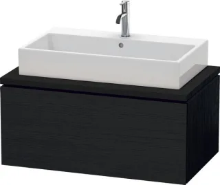 Duravit L-Cube Konsolenwaschtischunterbau wandhängend Eiche Schwarz Matt 920x547x400 mm - LC58130161 LC581301616