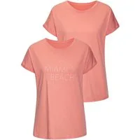 Vivance T-Shirt mit modischem Frontprint (2er-Pack) aus luftiger Baumwoll-Qualität