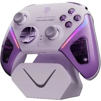 EasySMX D10 Wireless mit Ladestation & RGB-Beleuchtung Gaming-Controller (TMR-Joysticks und Ladestation mit Autoreconnect)