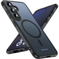 CoolGadget Handyhülle Magnet-Hülle für Samsung Galaxy S24 FE Schutzhülle magnetisch 6,7 Zoll, Hülle Matt Stoßfest kompatibel mit QI-Laden Zubehör Kameraschutz Case