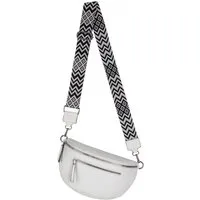 EAAKIE Gürteltasche Bauchtasche Umhängetasche Crossbody-Bag Kunstleder Italy-Design, als Schultertasche, CrossOver, Umhängetasche tragbar