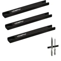 relaxdays Wand-Magnet Messer-Leiste 3er Set Magnetleiste aus Stahl (3tlg)