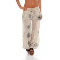 malito more than fashion Haremshose malito Damen Pumphose mit Print, leichte Stoffhose inkl. Gürtel, Pumphose Aladinhose mit Print Einheitsgröße