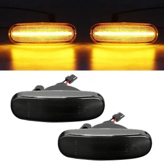 2x LED Seitenblinker Blinker in Schwarz Smoke SET für Citroen Nemo Lancia Musa Peugeot Bipper / Bipper Tepe