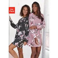 Vivance Dreams by Lascana Sleepshirt (Packung, 2 Stück) mit Blumendruck