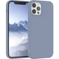 EAZY CASE Handyhülle Premium Silikon Case für iPhone 12 / iPhone 12 Pro 6,1 Zoll, Hülle mit Kameraschutz Bumper Case stoßfest Handy Softcase Eis Blau