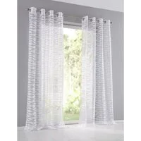 Kutti Vorhang Enya (1 St), Ösen, halbtransparent, Ausbrenner, modernes Design