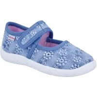 Richter Mia Hausschuh Klettschuh, Kindergartenschuh, mit Label, Größenschablone zum Download