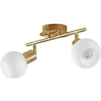 Lindby Deckenleuchten Elaina, Metall, Gold / Messing IP20, 2 x 8 W LED