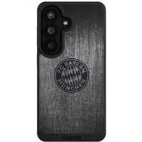 NIVOCASE Handyhülle Metallic Look FCB FC Bayern München Metalllook FCB Logo einfarbig, Samsung Galaxy S26 Handyhülle Hülle NIVOpure Case Schwarz