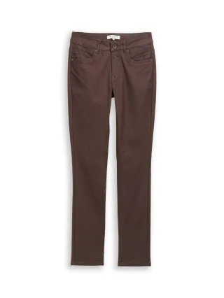 Tom Tailor - Coated TTLENE SLIM Jeans brown coated denim - Gr. - 30