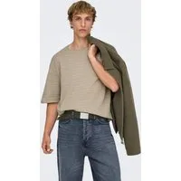 ONLY & SONS Rundhalspullover ONSGIVO REG 12 SS CREW KNIT NOOS Baumwolle, kurzer Arm, normal geschnitten