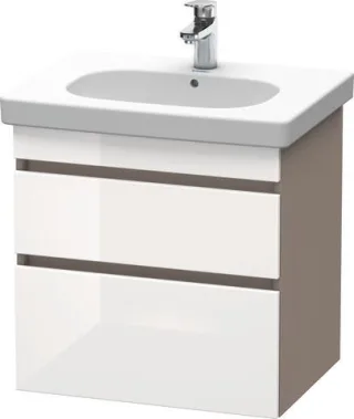 Duravit DuraStyle Waschtischunterbau wandhängend Weiß & Basalt Hochglanz & Matt 600x453x610 mm - DS6 DS648302243