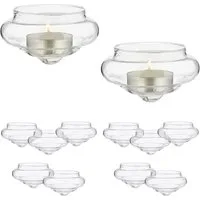 relaxdays Teelichthalter Schwimmwindlicht im 12er Set