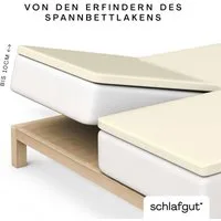 Schlafgut Spannbettlaken Pure Split-Topper, Jersey-Elasthan, Gummizug: rundum, (1 Stück), MADE IN GREEN by OEKO-TEX®