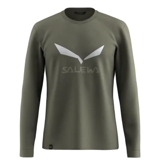 SALEWA - Solidlogo Dry’Ton Langarm Shirt Herren - Grün (Gr.46)