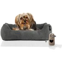 Rohrschneider Tierbett Hundebett Hundekorb Cordstoff, inkl. Gassibeutel
