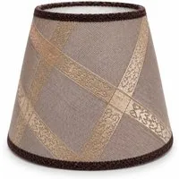 JVmoebel Lampenschirm Vintage Jacquard Lampenschirm Braun-Beige 30x21 cm Sofort, Eleganter Jacquard-Lampenschirm im Vintage-Stil mit Bordüre
