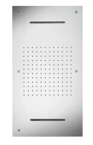 Herzbach LED-Deckeneinbaubrause 700mm x 380mm , Regen/Doppelschwall poliert , 11.600390.3.01 11.600390.3.01