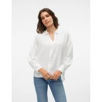Vero Moda Langarmbluse VMMELANEY QUEENY LS SHIRT WVN NOOS Kunstfaser, loose fit