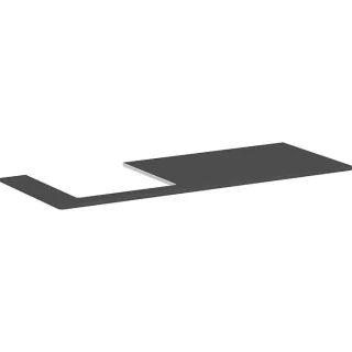 hansgrohe Xelu Q Konsole 54097910 1360 x 550 mm, Ausschnitt links, 540 x 480 mm, diamantgrau matt