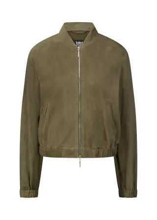 RIANI - Lederjacke olive - Gr. - 36