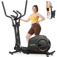 YOSUDA Crosstrainer Klappbarer Crosstrainer für Zuhause, mit 16 Widerstandsstufen (1-tlg), Ultraleiser für Cardio, LCD-Display & Transportrollen