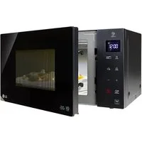 LG Mikrowelle MH 6535 GIS, (25 L, 1000 Watt) mit Quarzgrill, Smart Inverter Technologie & EasyClean, Grill, 25 l, echte Glasfront