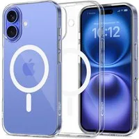 TECH PROTECT Handyhülle FlexAir Case Kompatibel mit iPhone 16 Transparent mit Magnetfunktion 6,1, Transparenter Flexrahmen mit integrierter Magnetfunktion für Zubehör