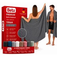 Betz Badetuch Berlin Größe 100 x 200 cm Saunatuch & Strandtuch 360 g/m², 100% Baumwolle (1 Stück, 1-St), saugstark & weich – großes Handtuch mit Aufhänger – Serie Berlin