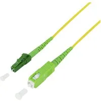 LogiLink LogiLink FPSLS10 Glasfaser LWL Anschlusskabel 10 m Gelb [1x SC APC-Ste Glasfaserkabel, (1000.00 cm)